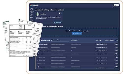 Déposez vos factures sur Coopeo